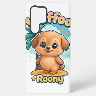 Funda Para Samsung Galaxy S22 Ultra Wuffoo Roony Cute Kawaii Puppy Tropical Island