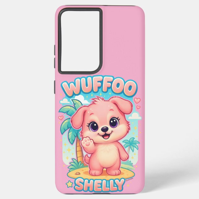 Funda Para Samsung Galaxy Wuffoo Shelly Kawaii Puppy Tropical Island (Reverso )