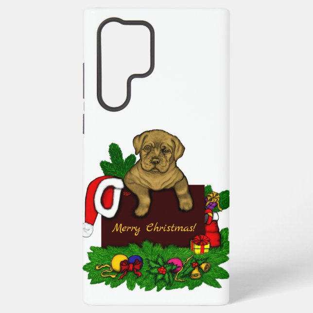 Funda Para Samsung Galaxy XMas Puppy (Reverso )