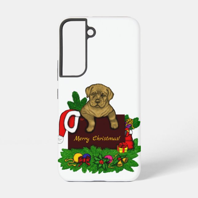 Funda Para Samsung Galaxy XMas Puppy (Reverso )
