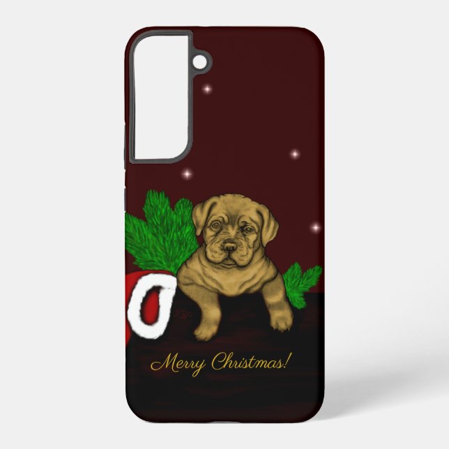 Funda Para Samsung Galaxy XMas Puppy (Reverso )