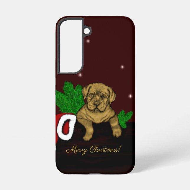 Funda Para Samsung Galaxy XMas Puppy (Reverso )