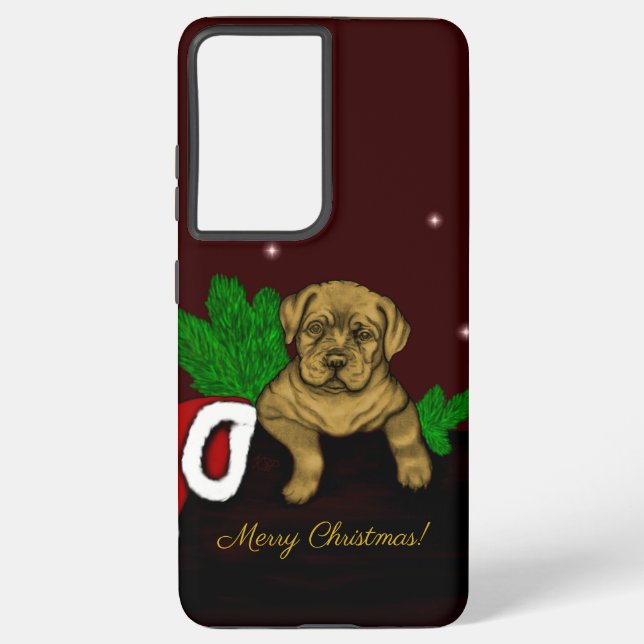 Funda Para Samsung Galaxy XMas Puppy (Reverso )