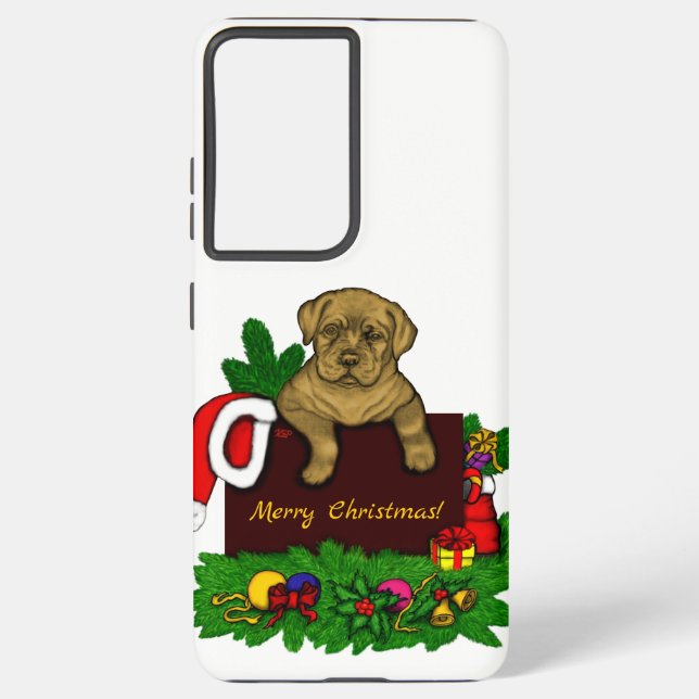 Funda Para Samsung Galaxy XMas Puppy (Reverso )