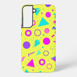 Funda Para Samsung Galaxy S22+ Yellow Neon Memphis Geometric 80s Design