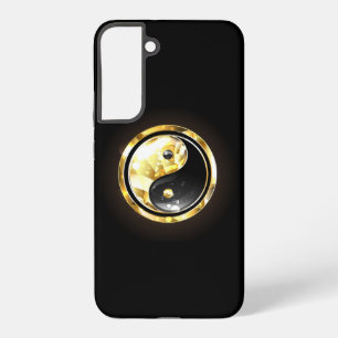 Funda Para Samsung Galaxy S22+ Yin Yang dorado en negro