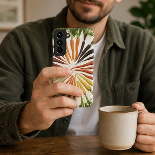 Funda Para Samsung Galaxy S22+ Zanahoria Verduras Colorido Patrón Arcoíris Jardín