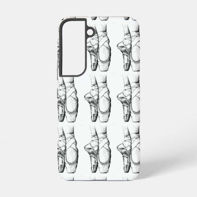 Funda Para Samsung Galaxy Zapatos de ballet negros y blancos (Reverso )