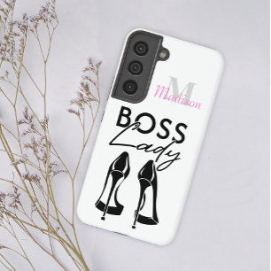 Funda Para Samsung Galaxy S22 Zapatos de tacón alto para jefa moderna con monogr