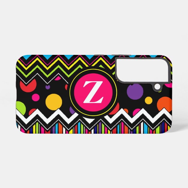 Funda Para Samsung Galaxy Zig Zag & Dots (Reverso Horizontal)