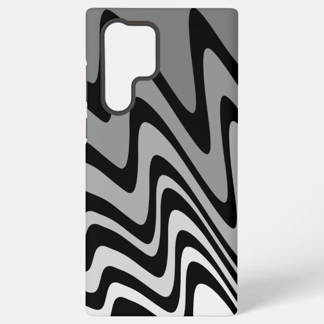 Funda Para Samsung Galaxy Zigzag negro, gris y blanco (Reverso )