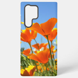 Funda Para Samsung Galaxy S22 Ultra Zomers gevoel van wilde oranje bloemen.