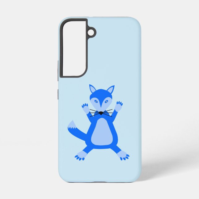 Funda Para Samsung Galaxy Zorro de niño pequeño azul (Reverso )
