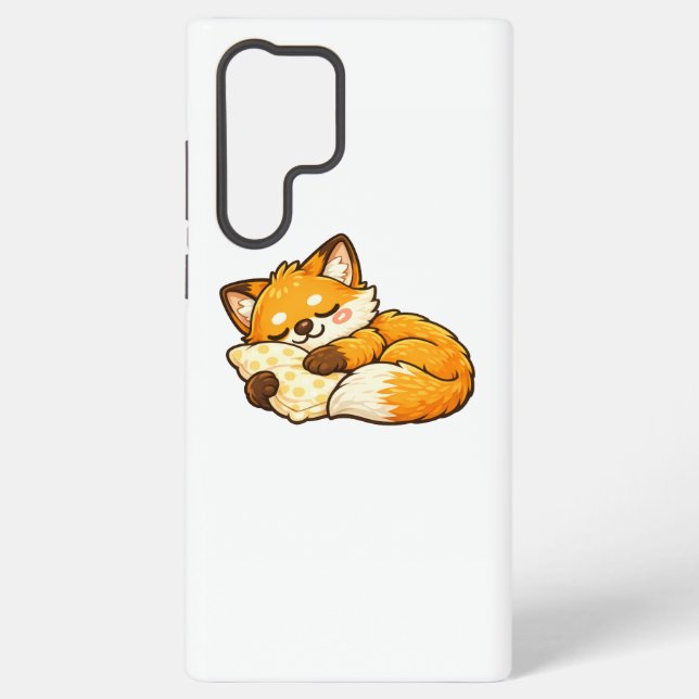 Funda Para Samsung Galaxy Zorro dormilón lindo y acogedor (Reverso )