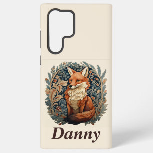 Funda Para Samsung Galaxy S22 Ultra Zorro encantador del bosque con nombre personaliza
