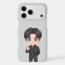 Funda para teléfono con corazón de dedos del prota