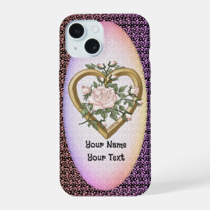 Funda para teléfono Corazones de Rosas Vintage