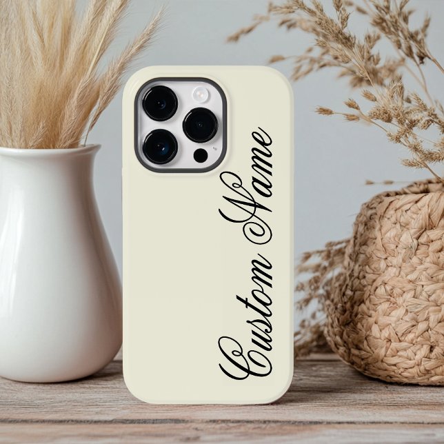 Funda para teléfono de Damas de Honor, Regalo Pers (custom light yellow phone case for women, minimalist phone case for student or teacher or girl,)