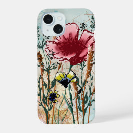 Funda para teléfono de flor silvestre de medios mi