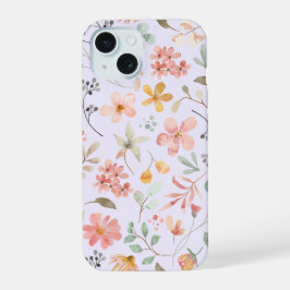 Funda para teléfono de flores acuarela lavanda