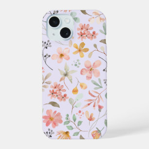 Funda para teléfono de flores acuarela lavanda
