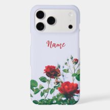 Funda para teléfono de jardín de rosas con nombre