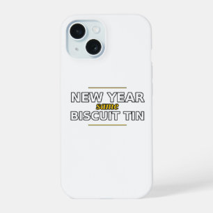 Funda para teléfono de lata de galletas del Año Nu