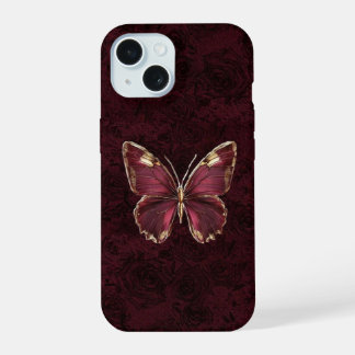 Funda para teléfono de Mariposa Borgoña Gótica con