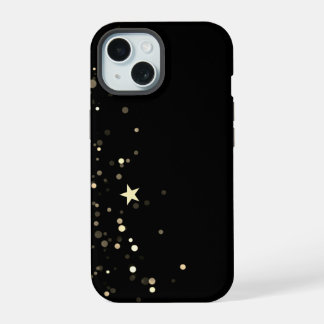 Funda para teléfono de Noche estrellada en oro neg