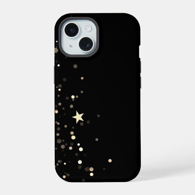 Funda para teléfono de Noche estrellada en oro neg (Reverso )