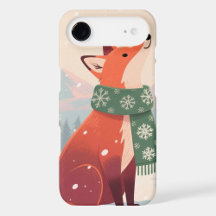 Funda para teléfono de zorro de invierno