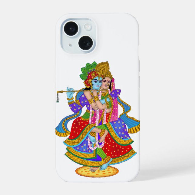 Funda para teléfono Radha Krishna (Reverso )