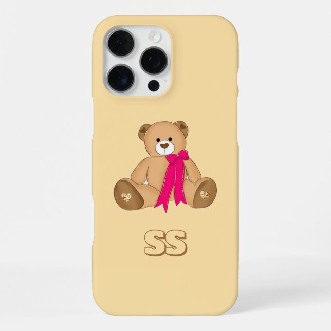 Funda Pastel Cute Bear para iPhone 16 Pro Max (Reverso )