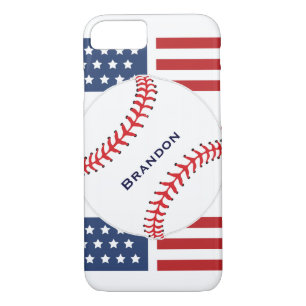 Funda Patriotic Baseball Design iPhone 7 Plus