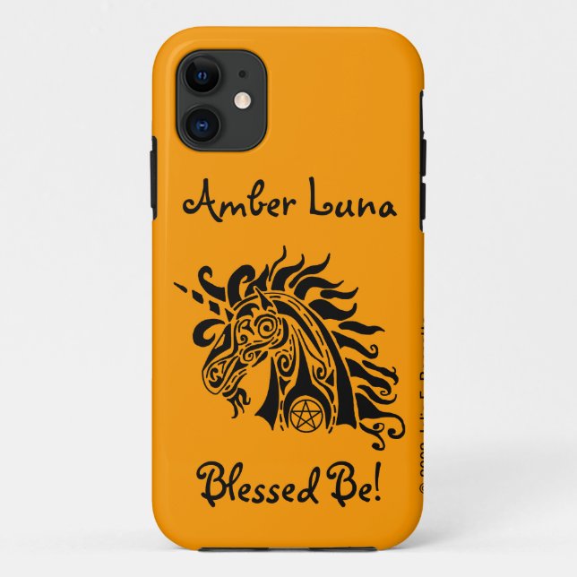 Funda Pentacle Unicorn (negro) para iPhone 5 (Reverso)
