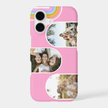 Funda personalizada de diseño moderno rosa con 3 f