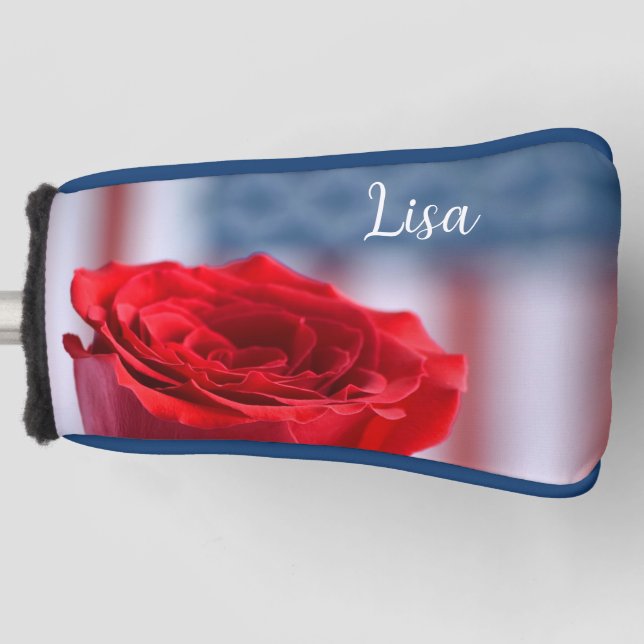 Funda personalizada de putter de la Rosa Roja Patr (Anverso)