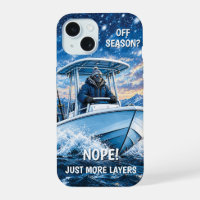 Funda personalizada para iPhone 15 de pesca invern