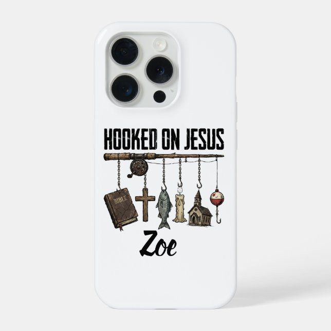 Funda personalizada para iPhone 15 Pro con Hooked  (Reverso )