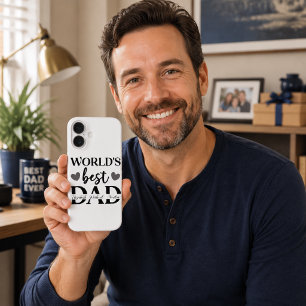 Funda personalizada para iPhone 16 'El mejor papá 