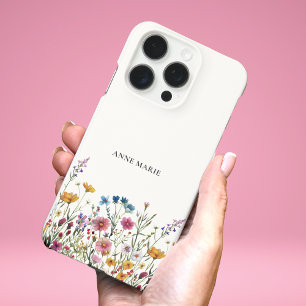Funda personalizada para iPhone 16 Pro con flores 