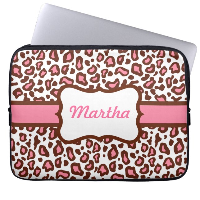 Funda personalizada para portátil Leopard Print (Frente)