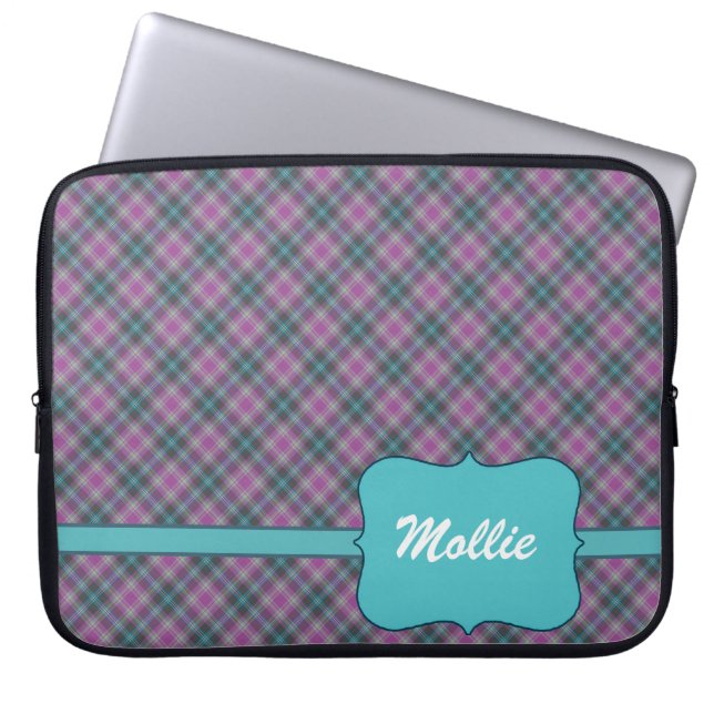 Funda personalizada para portátiles Plaid Ladies d (Frente)