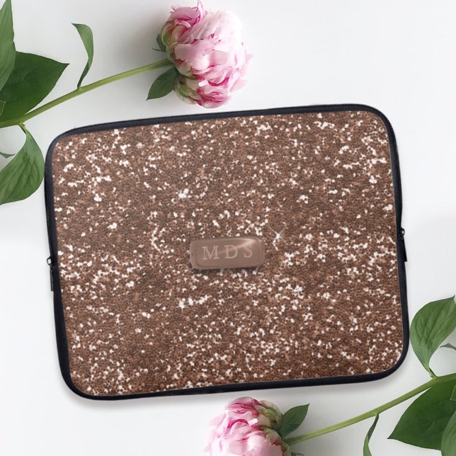 Funda personalizada para portátiles Rosa Gold Faux (Subido por el creador)