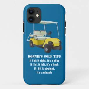 Funda Personalizado Golf Tip Golf Cart Blue iPhone