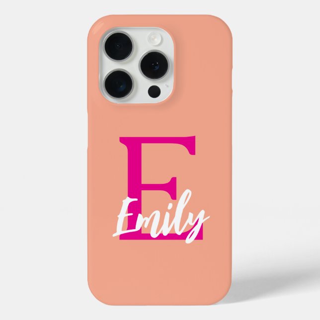 Funda personalizado para iPhone 15 Pro - Nombre pe (Reverso )