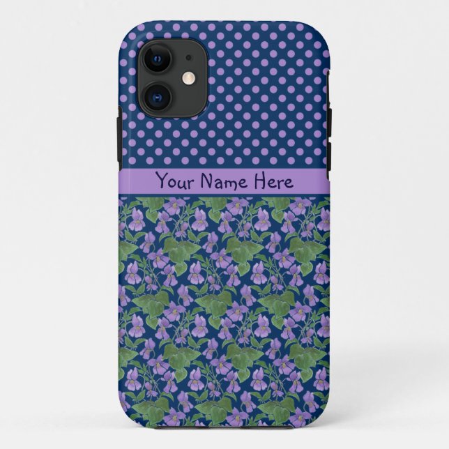 Funda personalizado para iPhone 5/5s, violetas y p (Reverso)