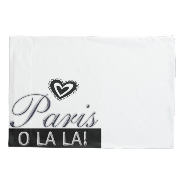 Funda Pillow París blanco y negro de la Francia (Reverso)