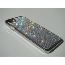Funda plateado para iPhone Crystals Sparkly Clear
