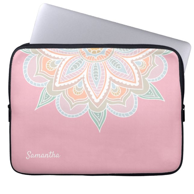 Funda portátil bonito Pastel Mandala (Frente)
